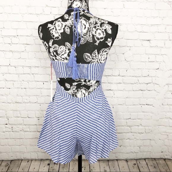 The Jetset Diaries Haven Romper Chambray Stripe - Picture 5 of 6